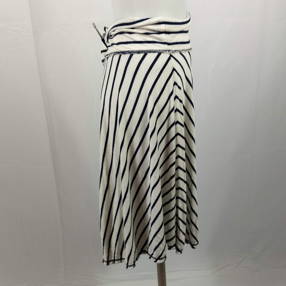 Max Studio SZ Small Ivory Black Striped Skirt EUC - Picture 5 of 6